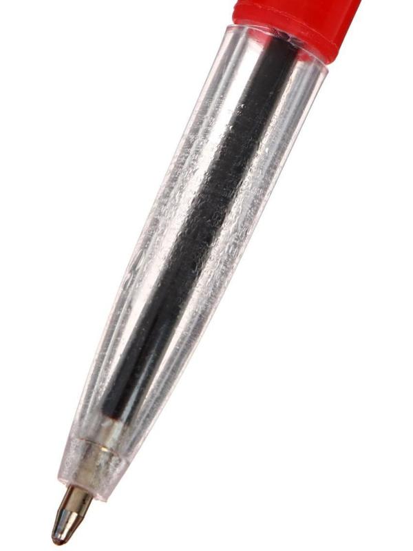 Ручка шариковая, 0.5 мм, стержень красный, корпус красный