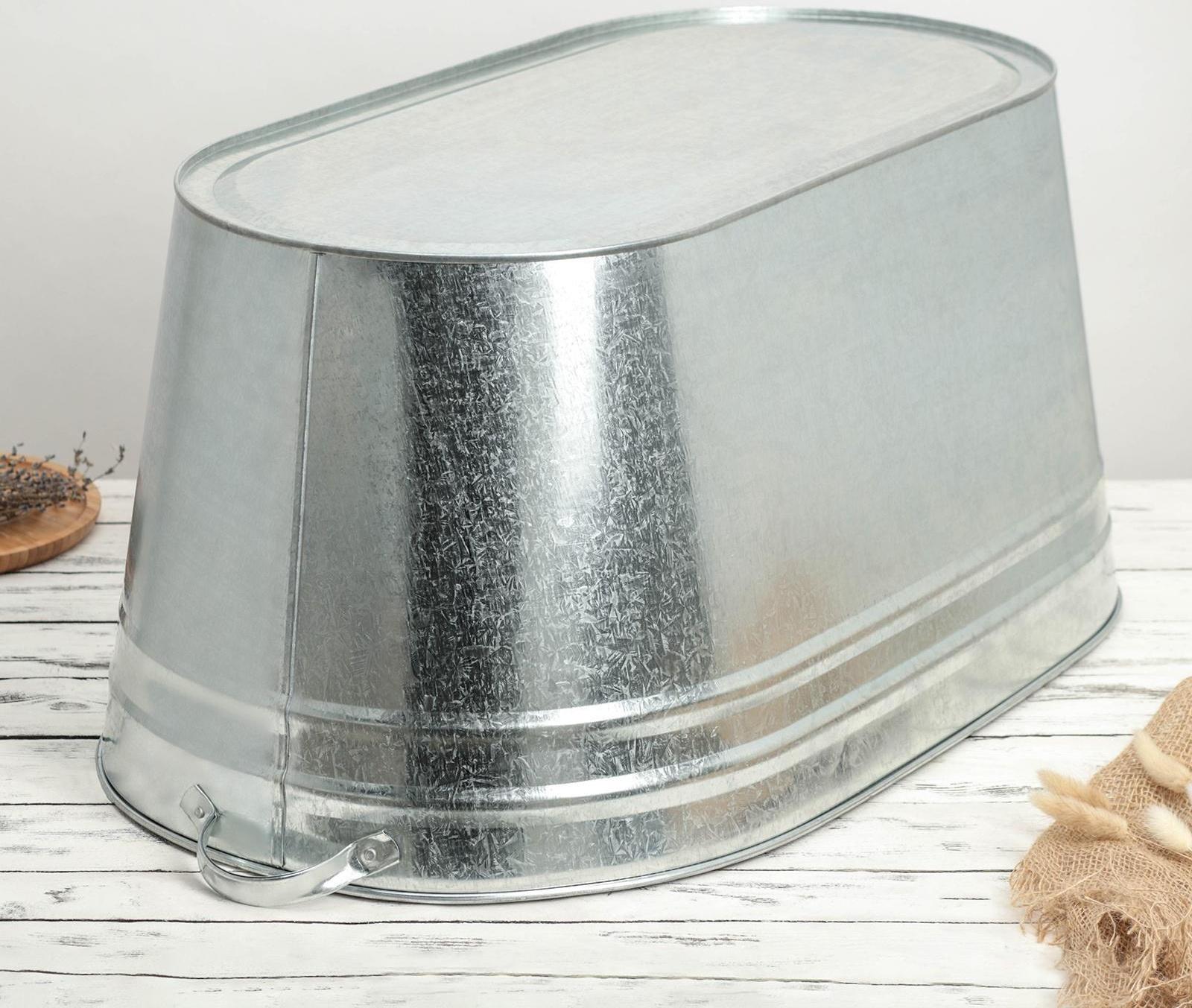 Ванна оцинкованая хозяйственная, 80 л, ГОСТ