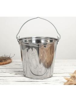 Подойник, 9 л, нержавеющая сталь, ГОСТ