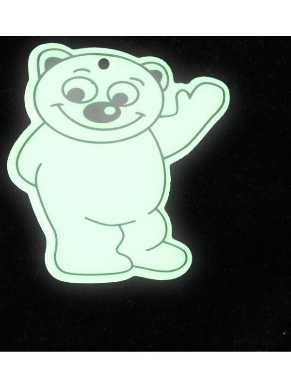 Светоотражающий элемент «Медведь», двусторонний, 6 × 5 см, цвет МИКС