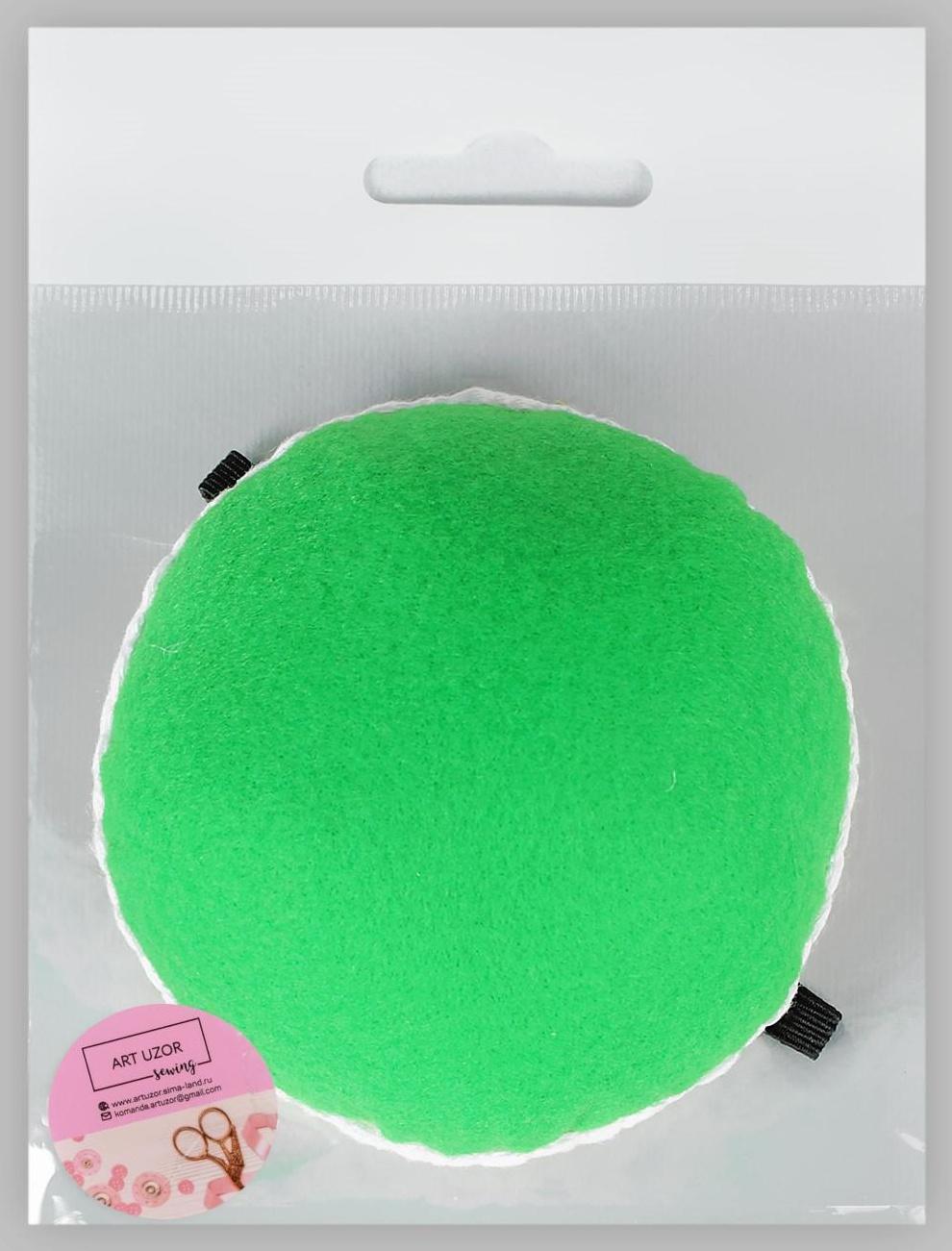 Игольница на руку, d = 8 см, цвет зелёный