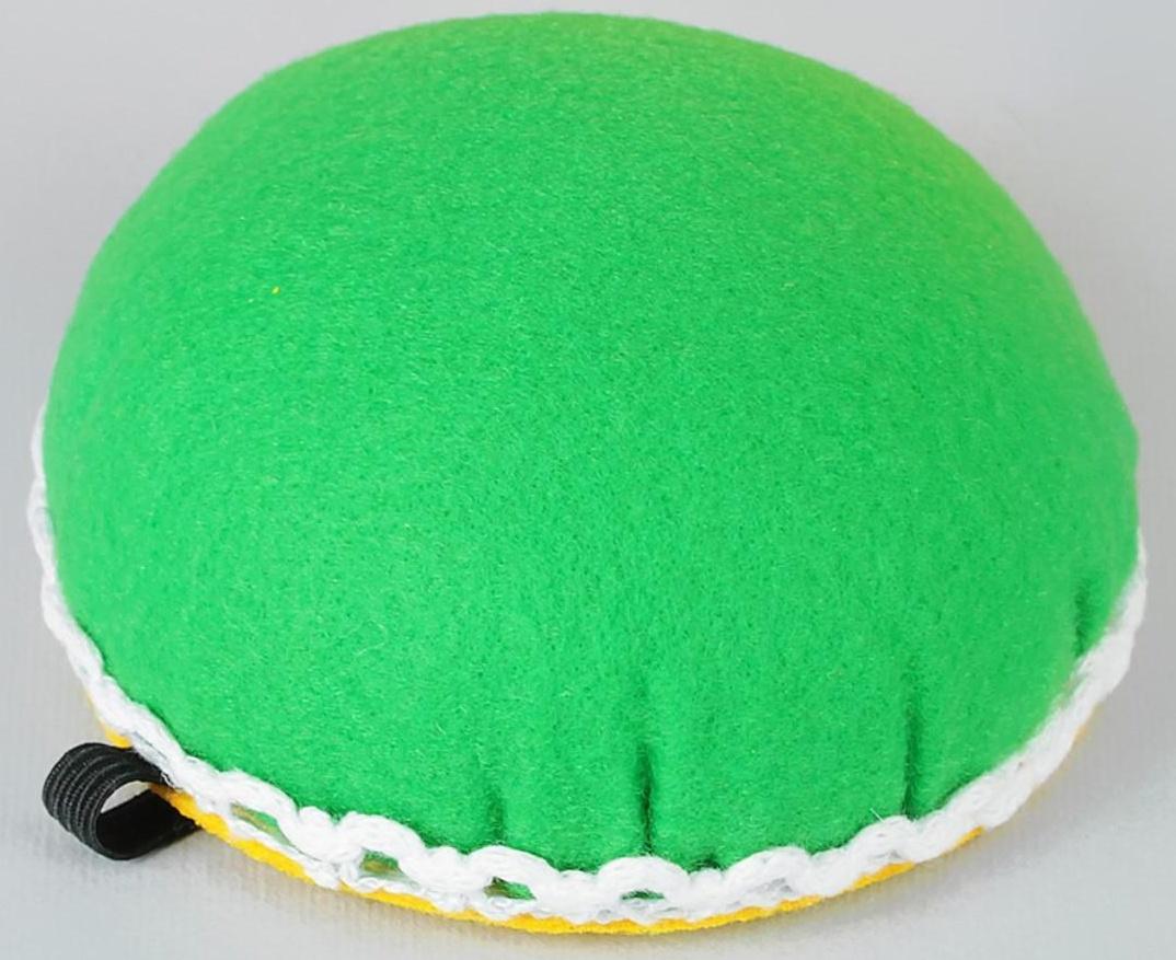 Игольница на руку, d = 8 см, цвет зелёный