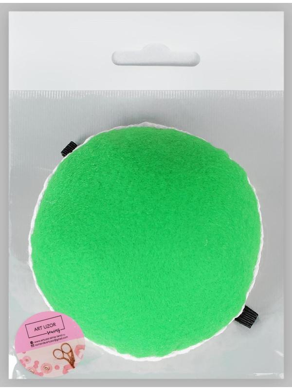 Игольница на руку, d = 8 см, цвет зелёный