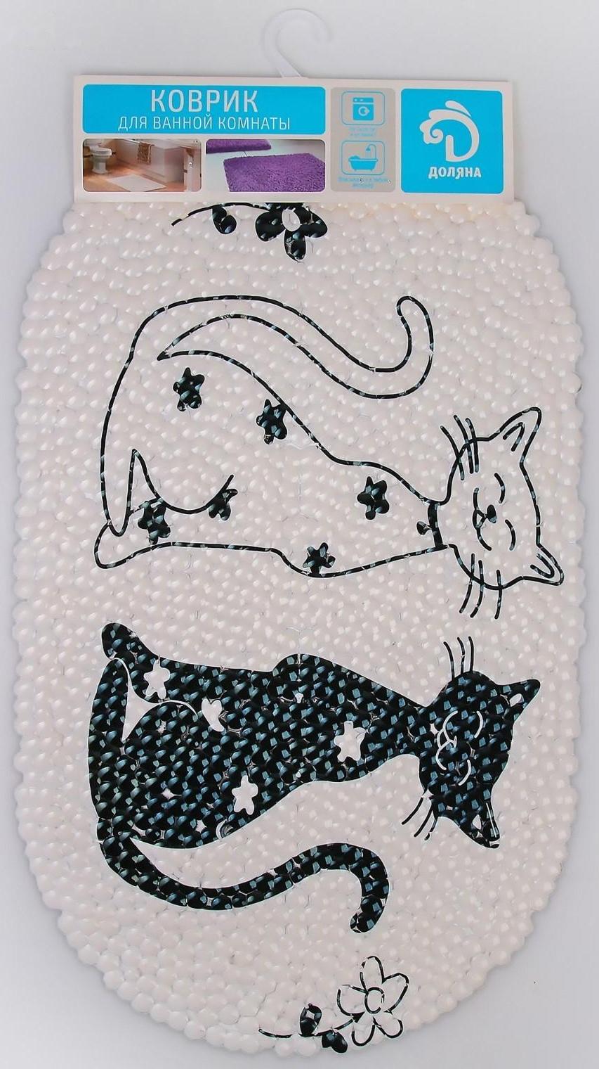 SPA-коврик для ванны на присосках Доляна «Кошечки», 39×65 см