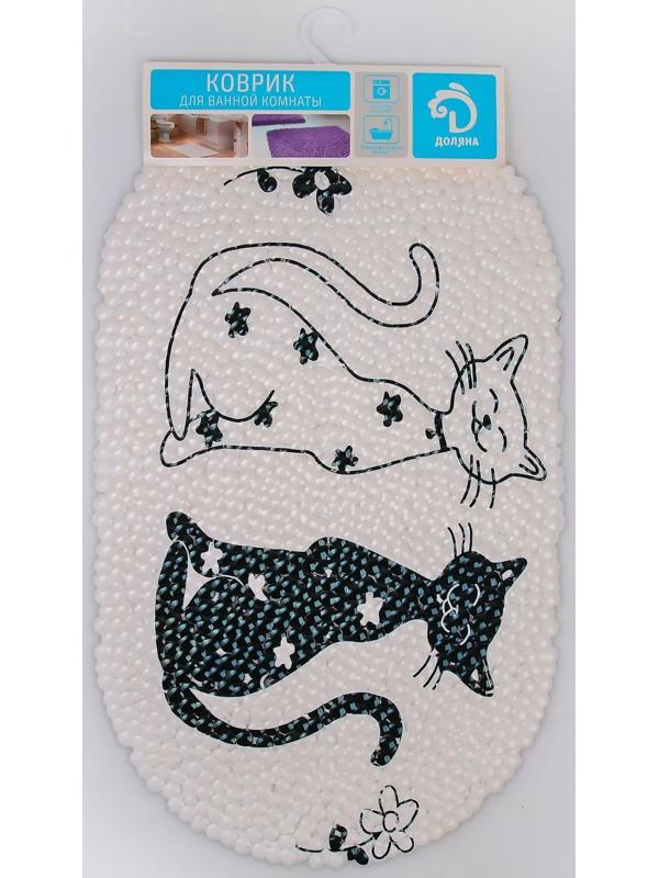 SPA-коврик для ванны на присосках Доляна «Кошечки», 39×65 см