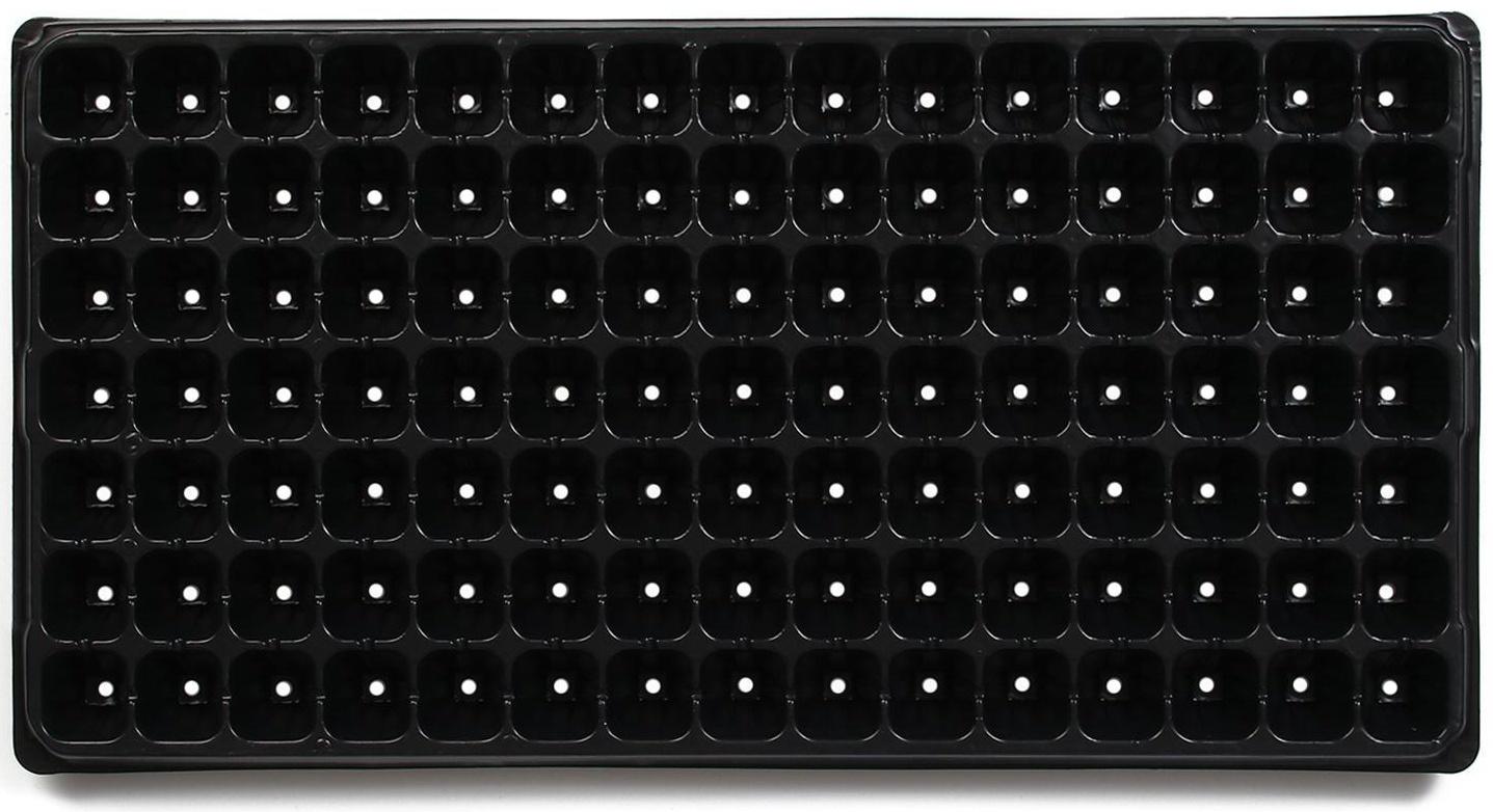 Кассета для рассады, 105 ячеек по 20 мл, чёрная, Greengo