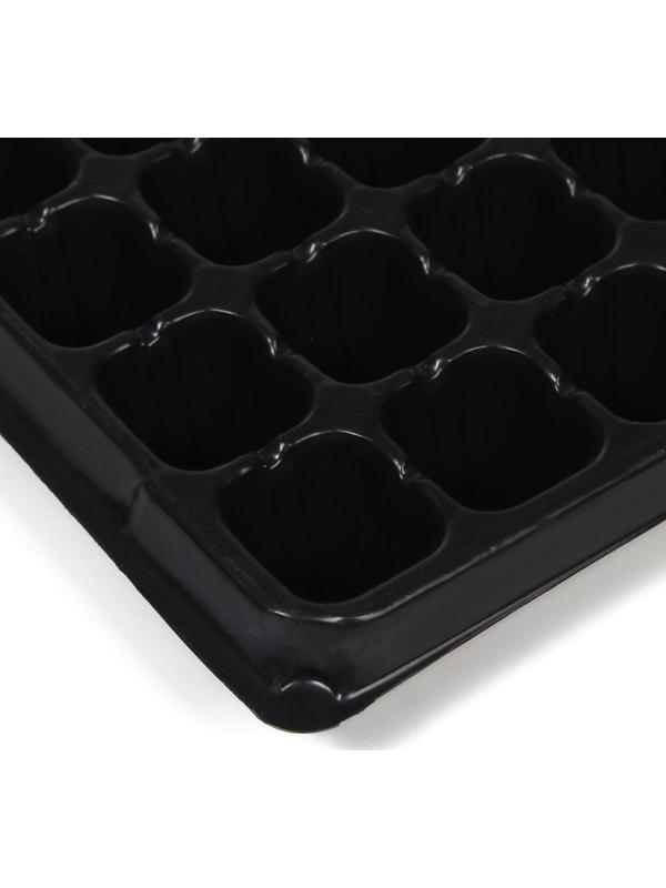 Кассета для рассады, 105 ячеек по 20 мл, чёрная, Greengo