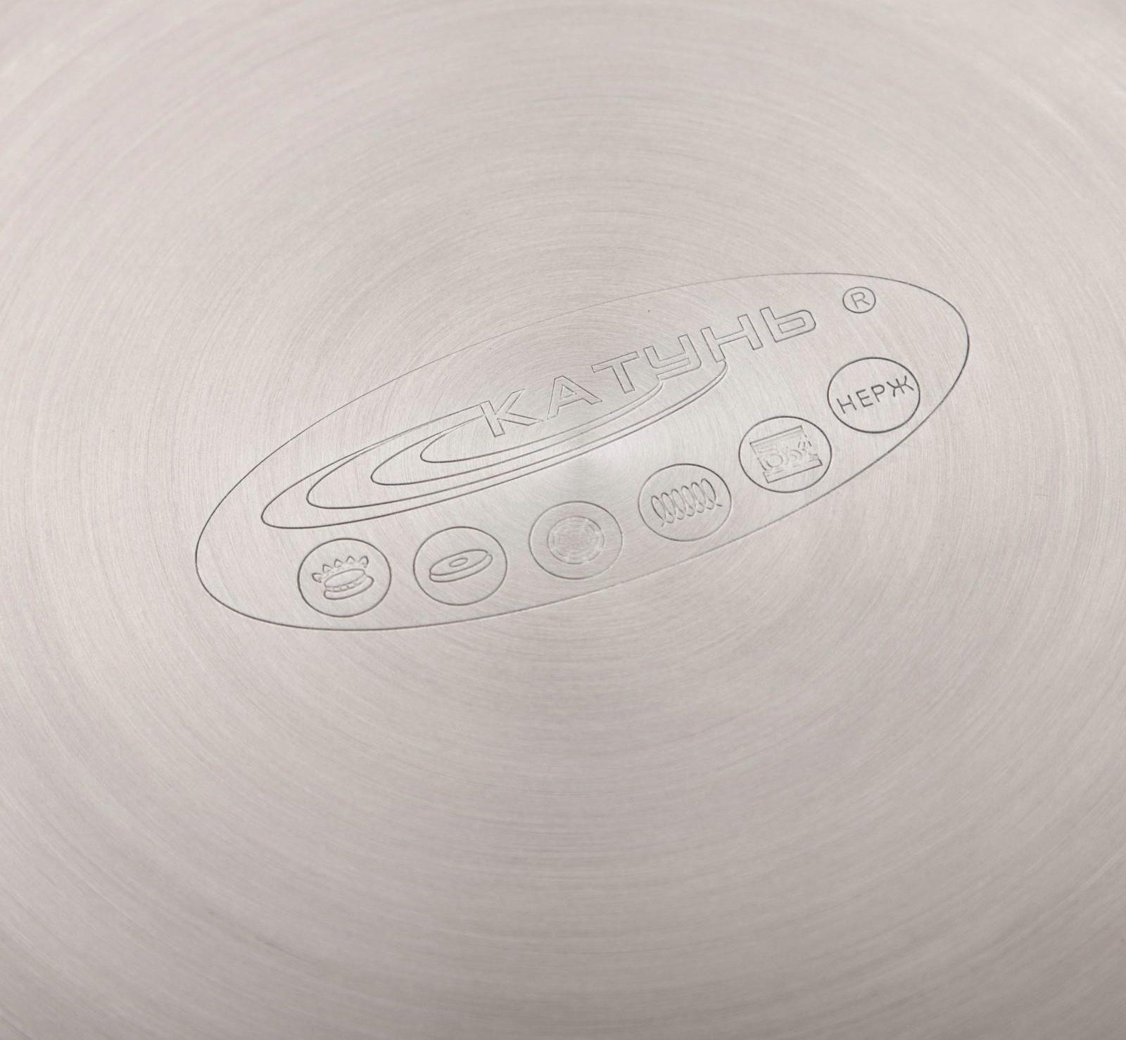 Кастрюля «Титан», 6,4 л, d=22 см, h=17 см, капсульное дно, металлическая крышка