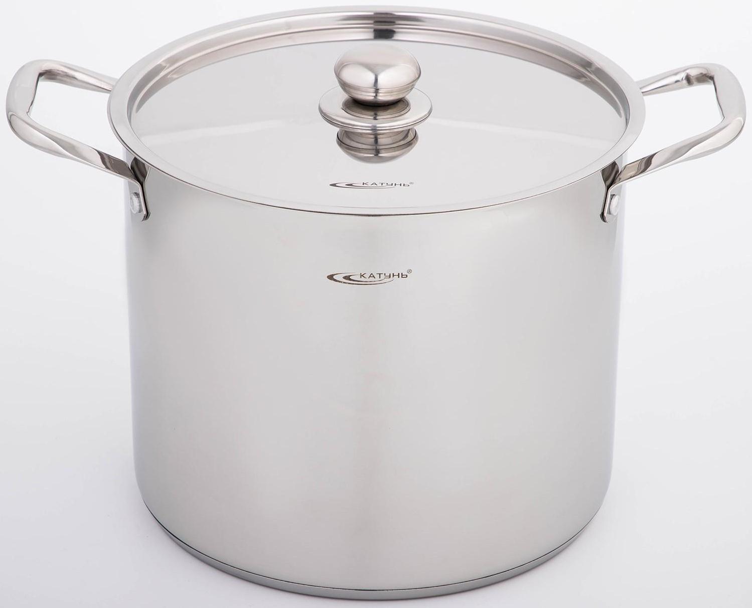 Кастрюля «Титан», 14,5 л, d=28 см, h=24 см, капсульное дно, металлическая крышка