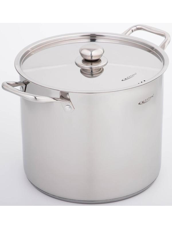 Кастрюля «Титан», 14,5 л, d=28 см, h=24 см, капсульное дно, металлическая крышка