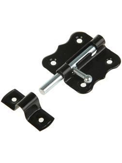 Задвижка дверная ЗД 007, 40 мм, черная