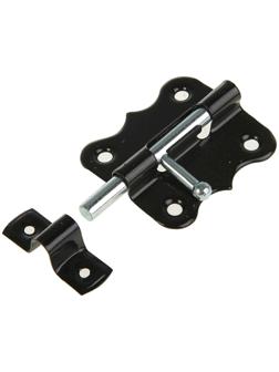 Задвижка дверная ЗД 007, 50 мм, черная