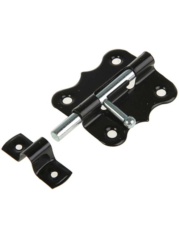 Задвижка дверная ЗД 007, 50 мм, черная