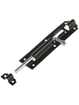 Задвижка дверная ЗД 006, 125 мм, черная