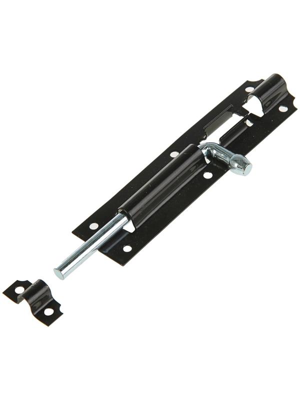 Задвижка дверная ЗД 006, 125 мм, черная