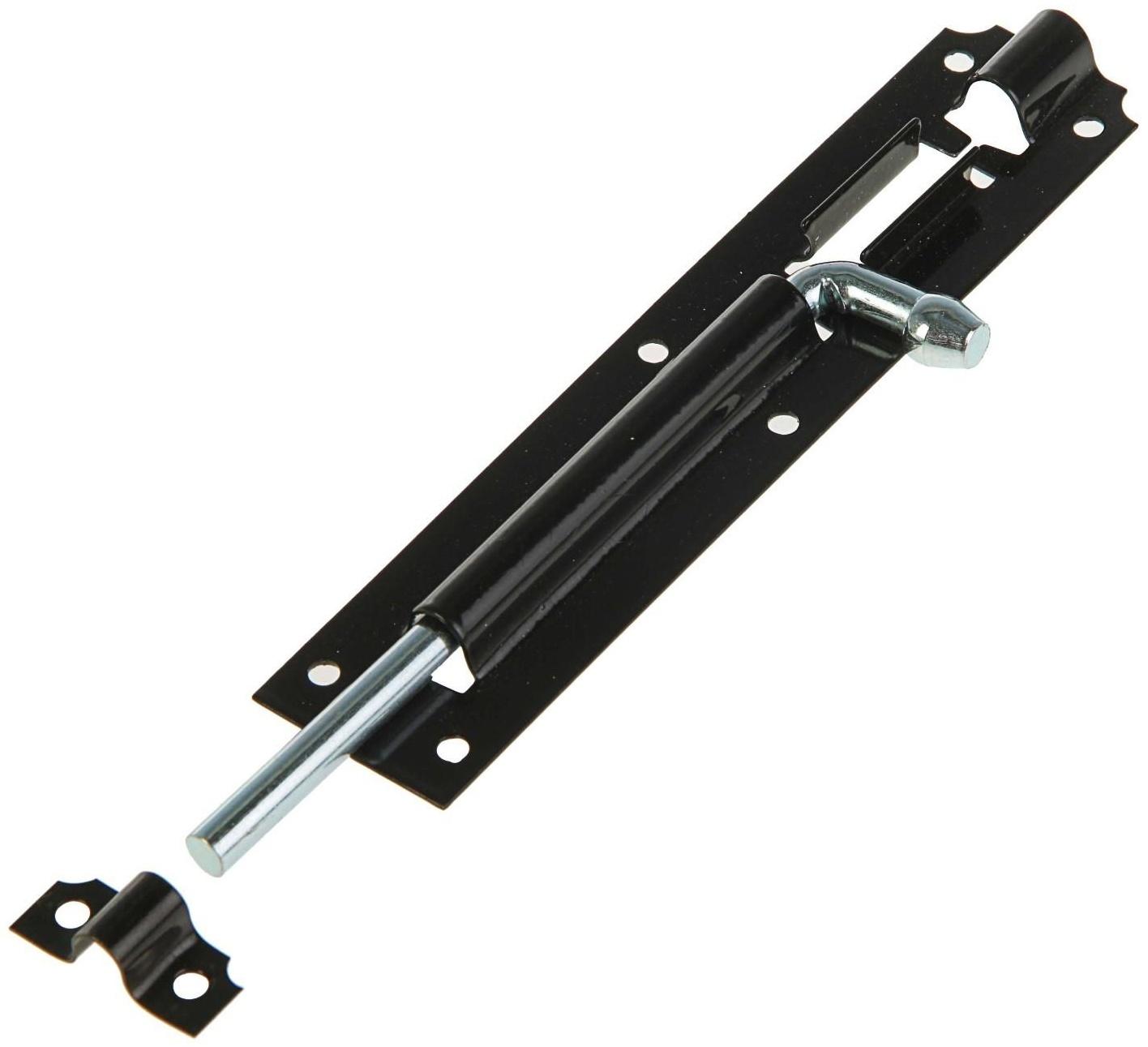 Задвижка дверная ЗД 006, 150 мм, черная