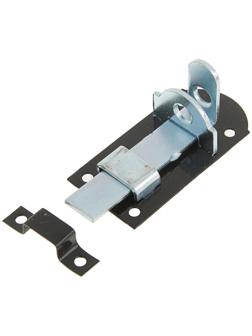 Задвижка дверная ЗД 008, 75 мм, под навесной замок, черный