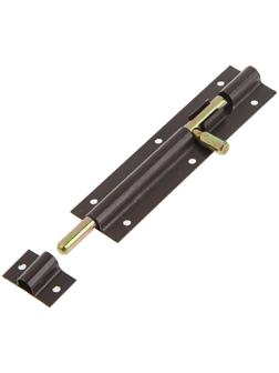 Задвижка дверная ЗД 004, 125 мм, тёмно- коричневый