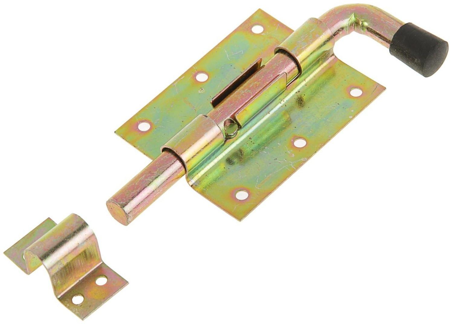 Задвижка дверная , 90 мм по основанию, оцинкованная