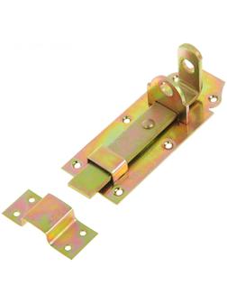 Задвижка дверная ЗД 002, 125 мм, под навесной замок, оцинкованная