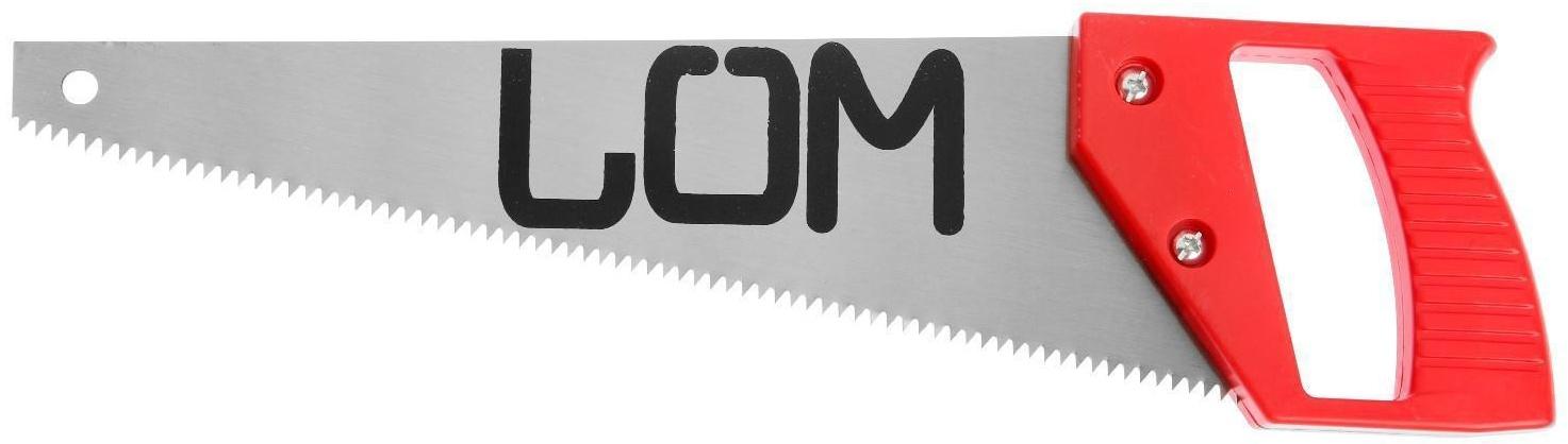 Ножовка по дереву ЛОМ, пластиковая рукоятка, 7-8 TPI, 300 мм