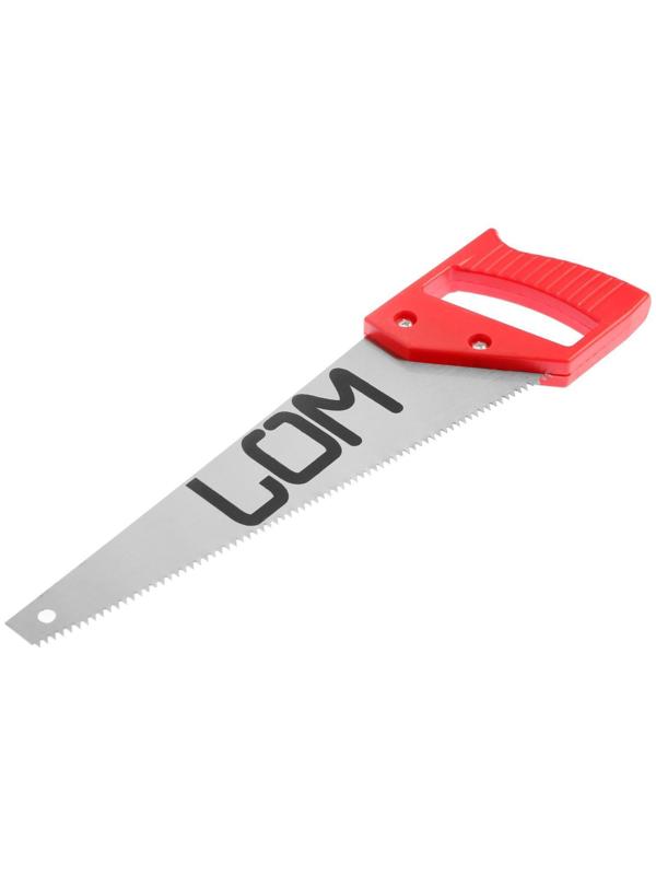Ножовка по дереву ЛОМ, пластиковая рукоятка, 7-8 TPI, 300 мм