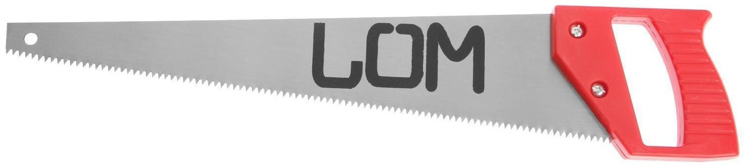 Ножовка по дереву ЛОМ, пластиковая рукоятка, 7-8 TPI, 400 мм
