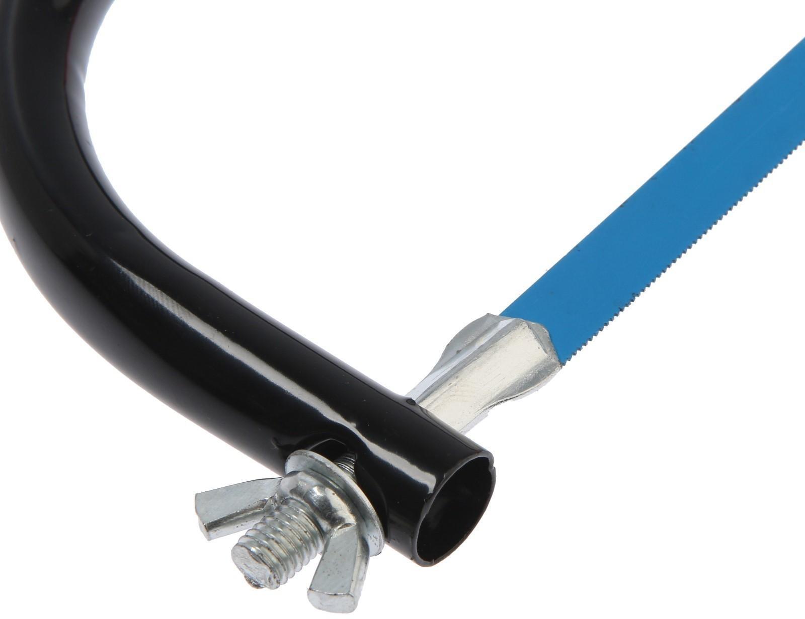 Ножовка по металлу ТУНДРА, усиленный круглый профиль, пластиковая рукоятка, 300 мм