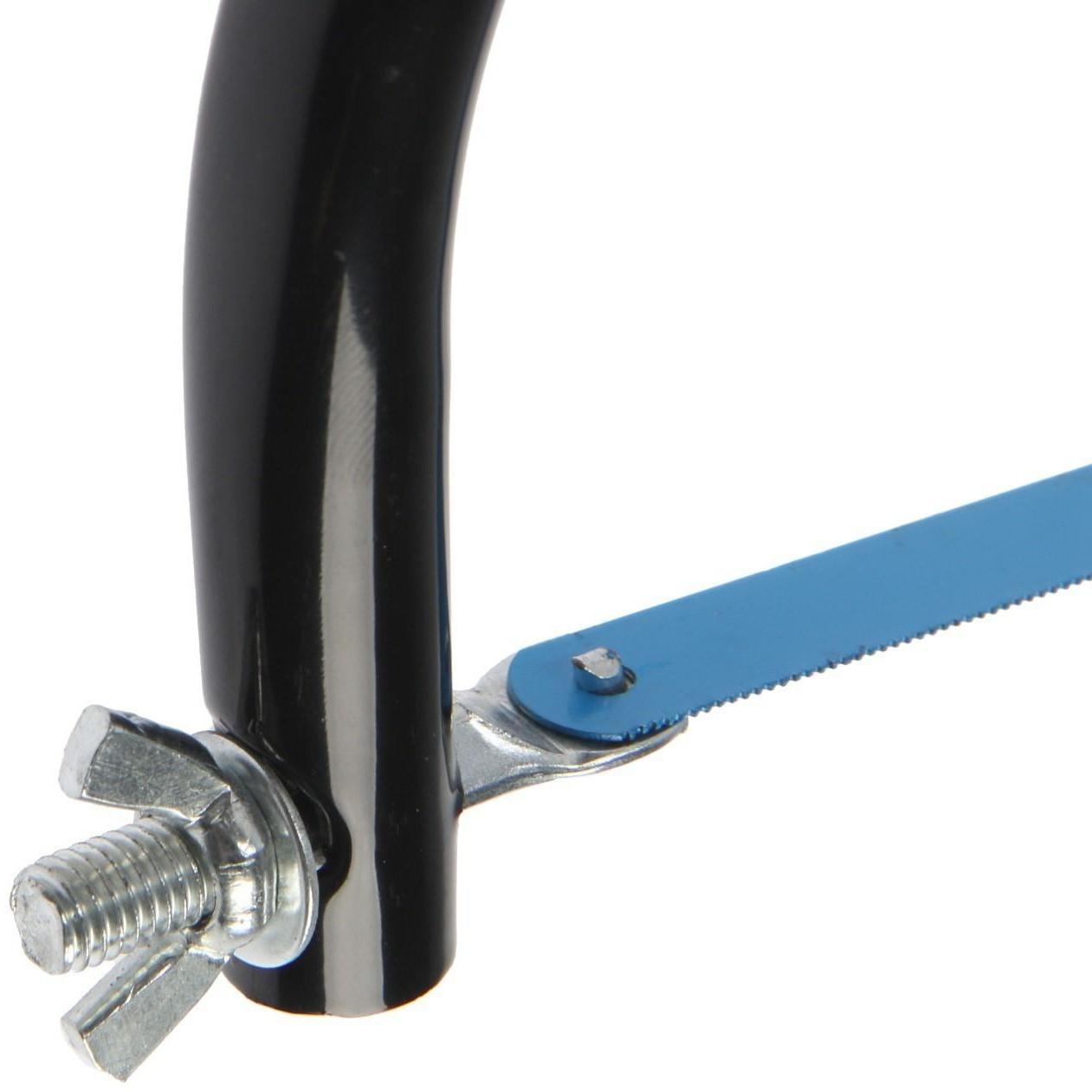 Ножовка по металлу ТУНДРА, усиленный круглый профиль, пластиковая рукоятка, 300 мм