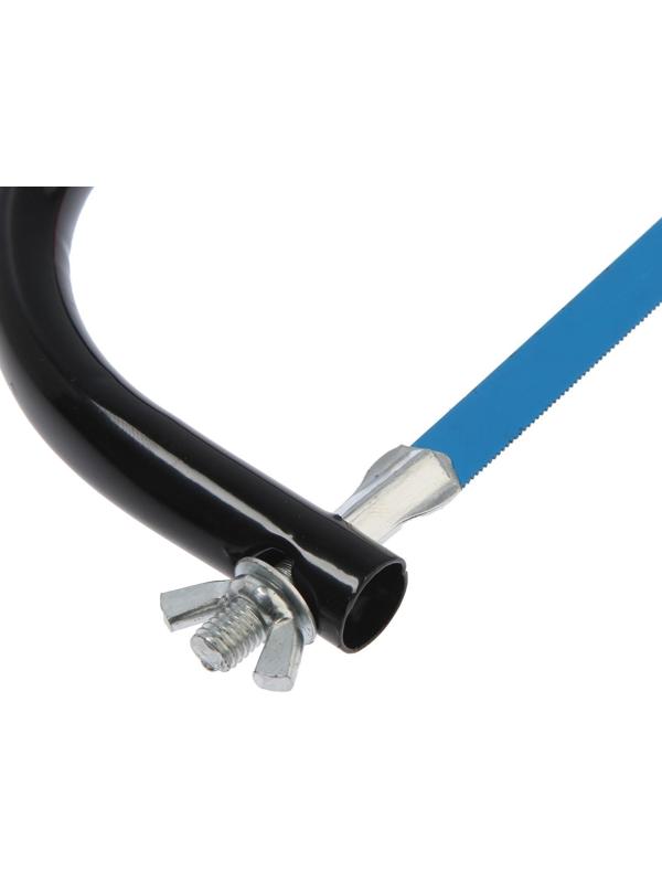 Ножовка по металлу ТУНДРА, усиленный круглый профиль, пластиковая рукоятка, 300 мм