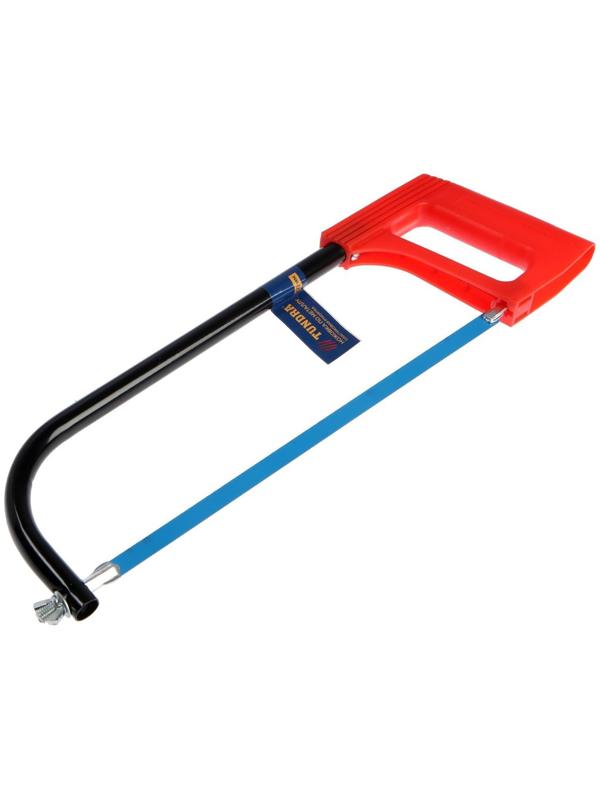 Ножовка по металлу ТУНДРА, усиленный круглый профиль, пластиковая рукоятка, 300 мм