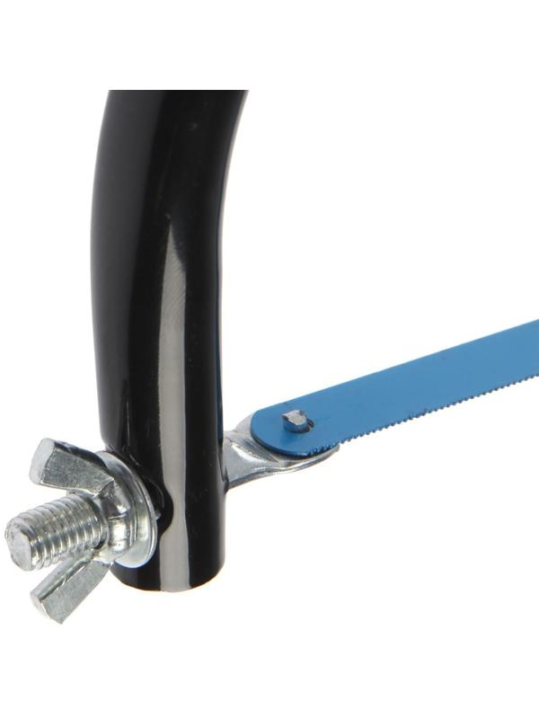 Ножовка по металлу ТУНДРА, усиленный круглый профиль, пластиковая рукоятка, 300 мм