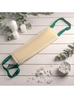 Губка для тела жёсткая «Шахтёрская», 36,5×11,5 см, цвет МИКС