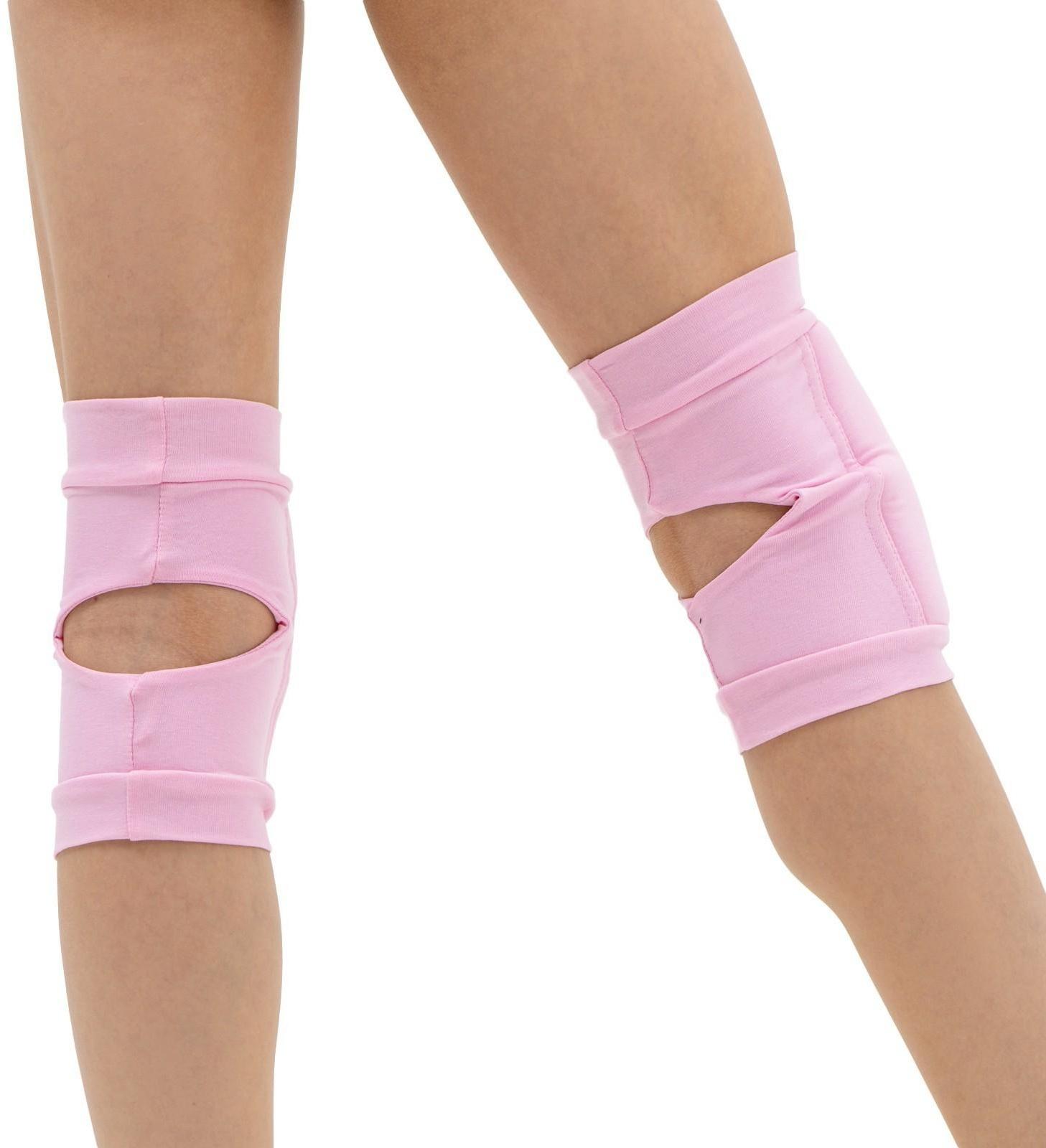 Наколенник для гимнастики и танцев с уплотнителем, размер XS, 4-7 лет, цвет розовый