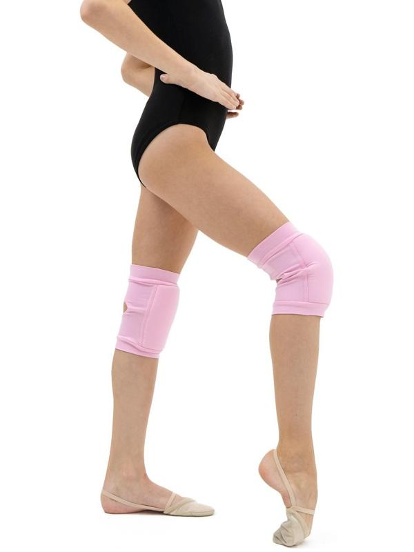 Наколенник для гимнастики и танцев с уплотнителем, размер XS, 4-7 лет, цвет розовый