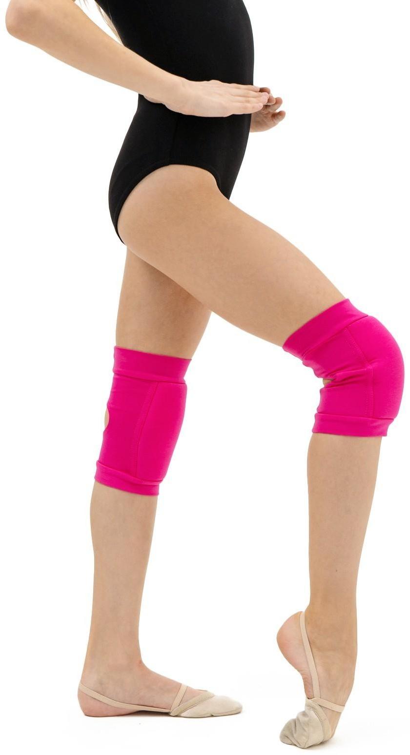 Наколенник для гимнастики и танцев с уплотнителем, размер S, 7-10 лет, цвет фуксия