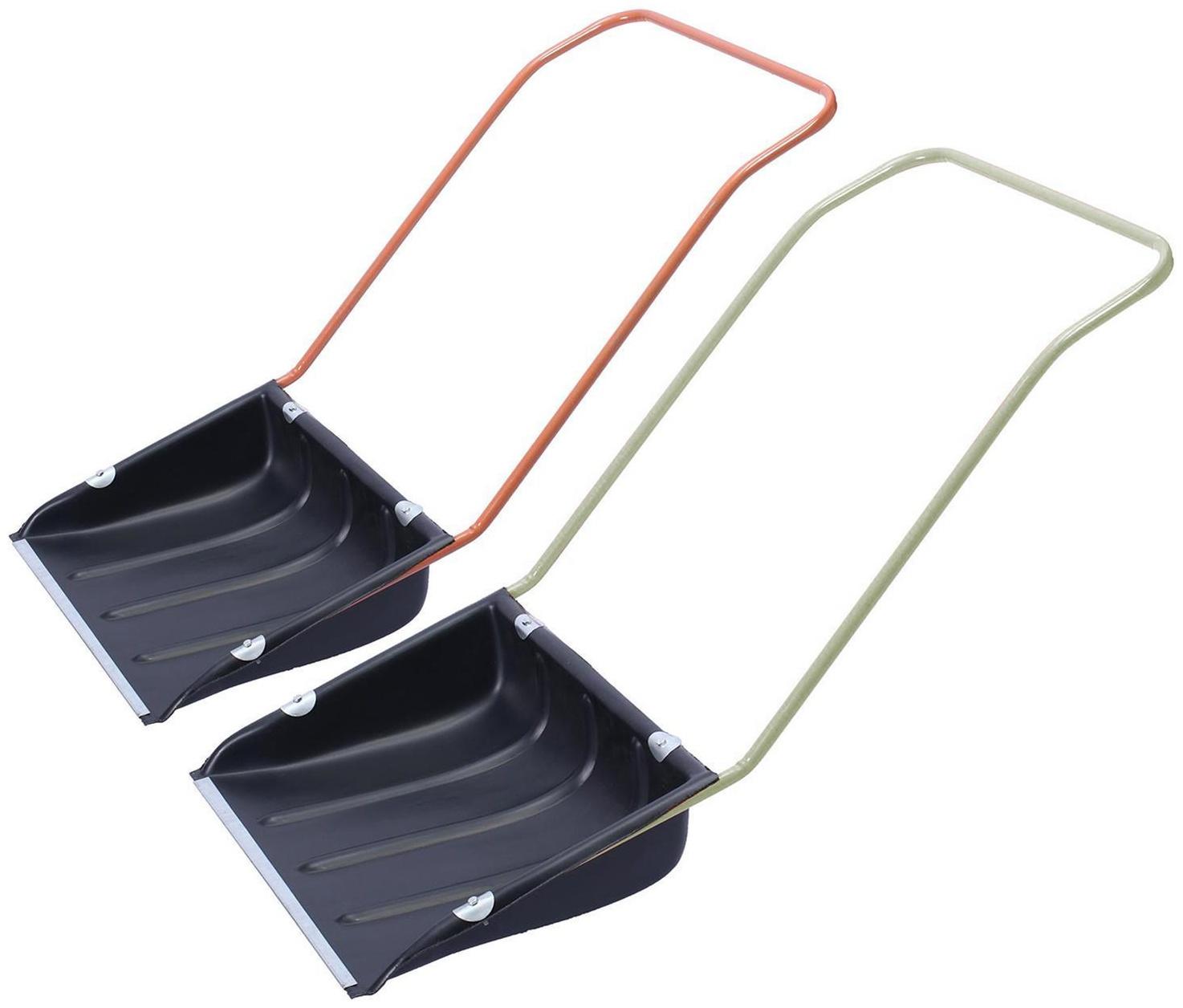 Движок пластиковый, размер ковша 60 × 47 см, металлическая планка, ручка цвет МИКС