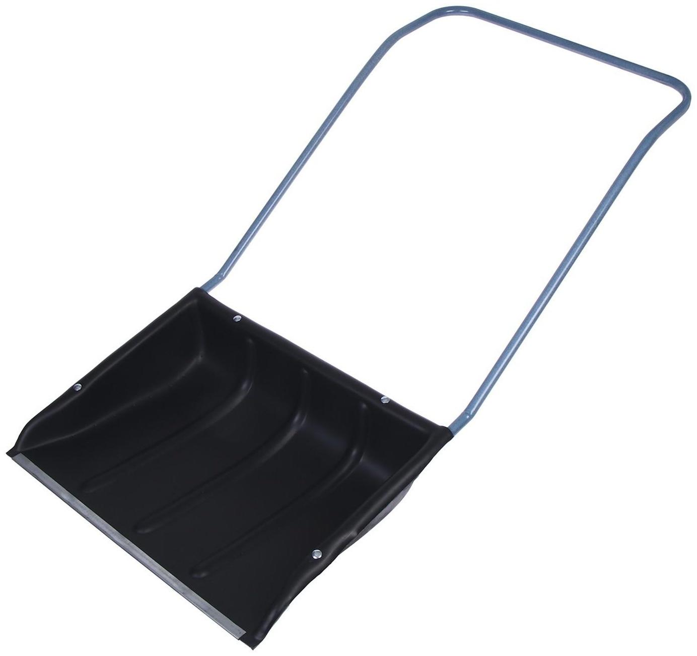 Движок пластиковый, размер ковша 60 × 47 см, металлическая планка, ручка цвет МИКС