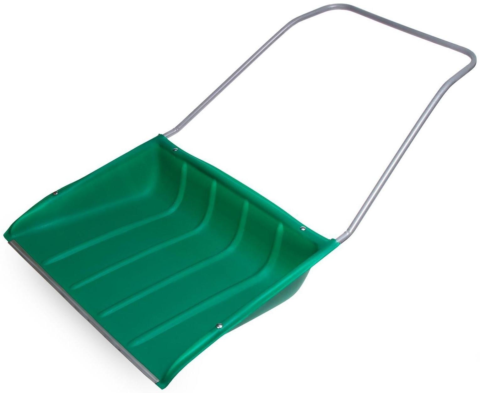 Движок пластиковый, размер ковша 75 × 55 см, металлическая планка, цвет МИКС