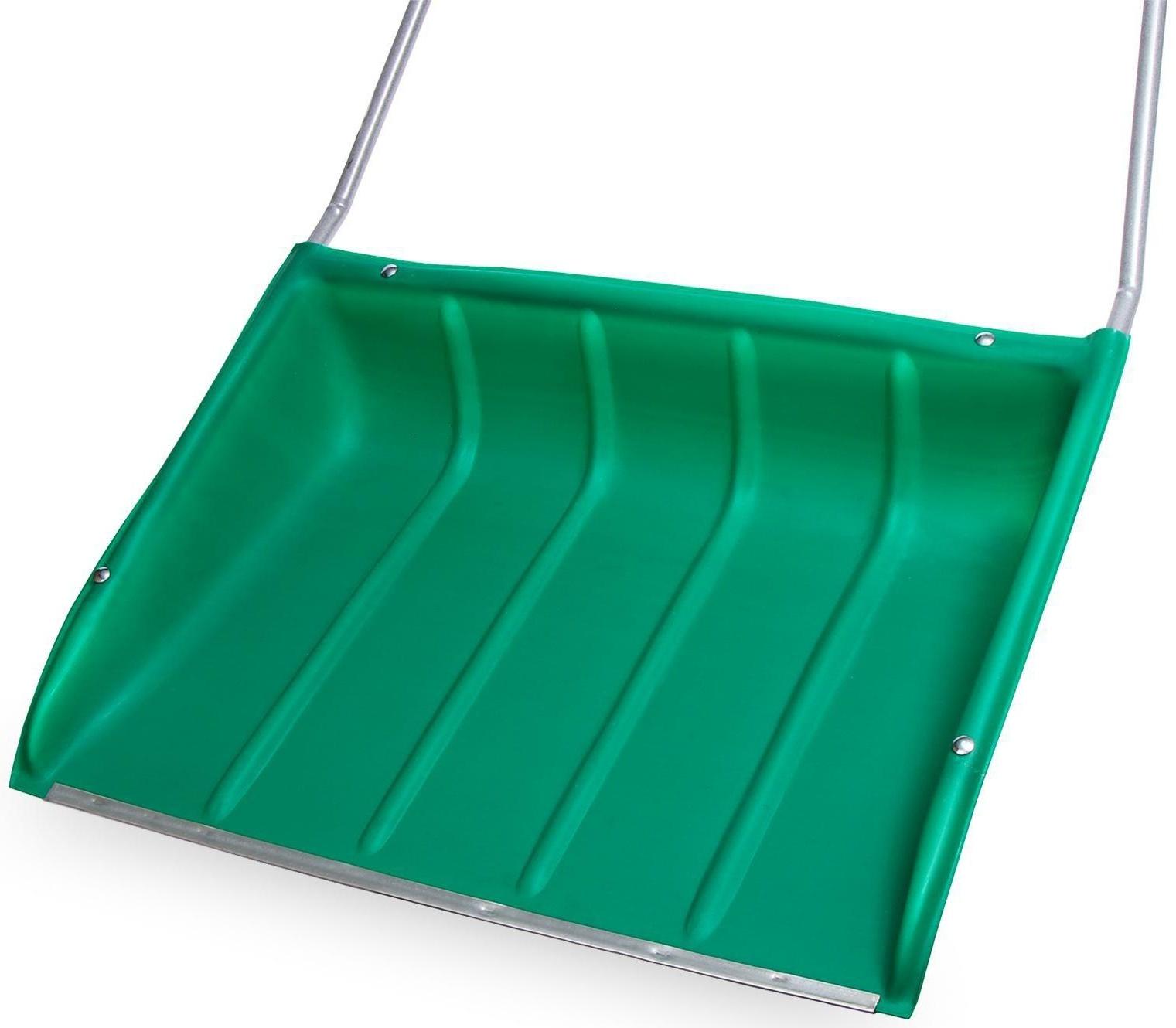 Движок пластиковый, размер ковша 75 × 55 см, металлическая планка, цвет МИКС