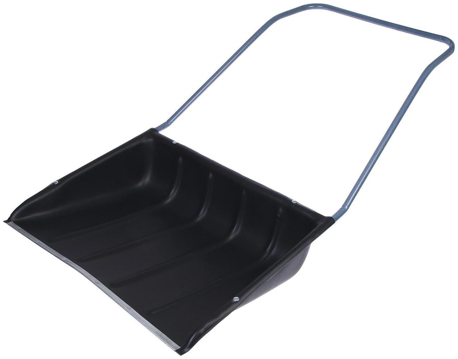 Движок пластиковый, размер ковша 75 × 55 см, металлическая планка, цвет МИКС