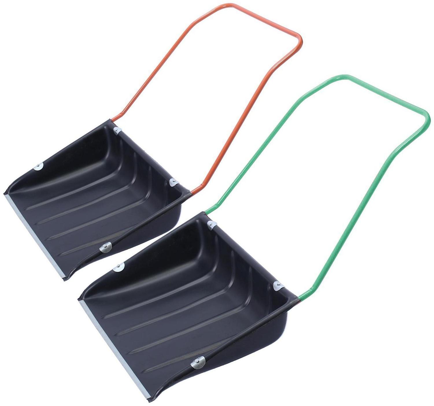 Движок пластиковый, размер ковша 75 × 55 см, металлическая планка, цвет МИКС