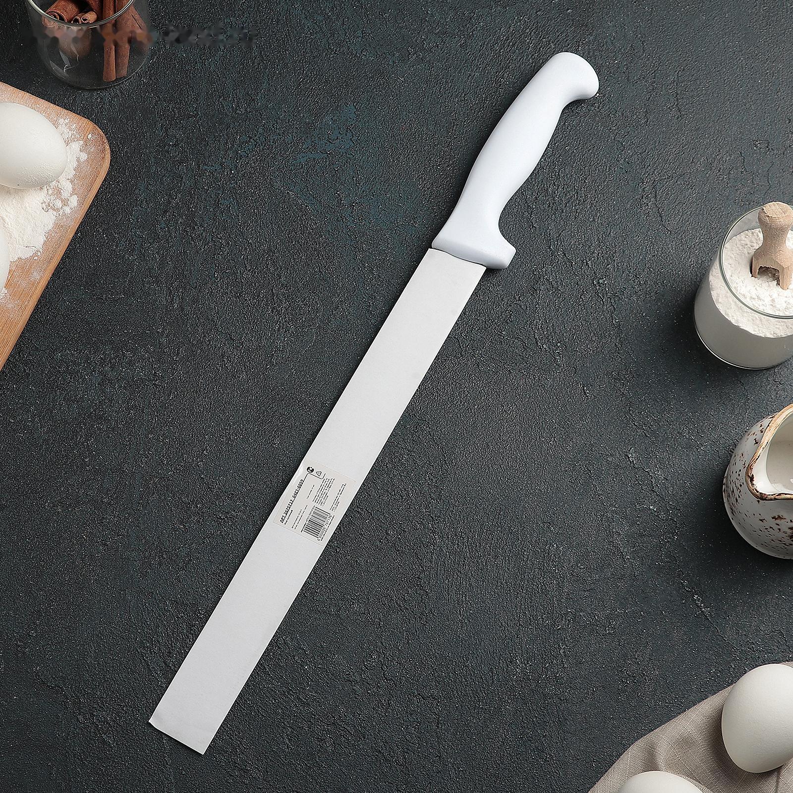 Нож для бисквита, мелкие зубчики, ручка пластик, рабочая поверхность 29,5 см (12