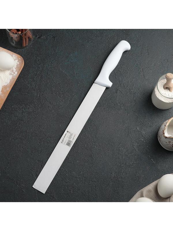 Нож для бисквита, мелкие зубчики, ручка пластик, рабочая поверхность 29,5 см (12