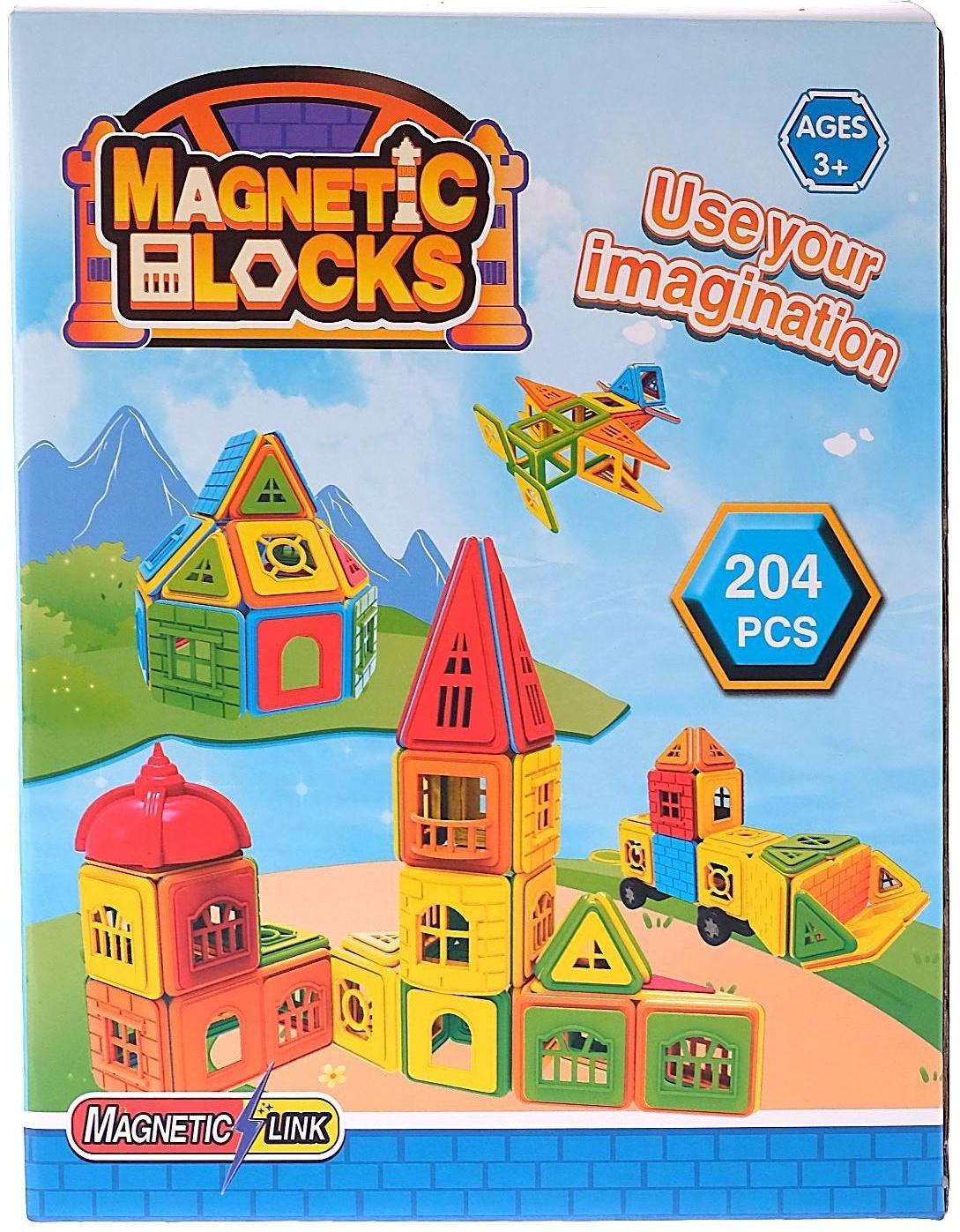 Конструктор магнитный «Замок», 204 детали