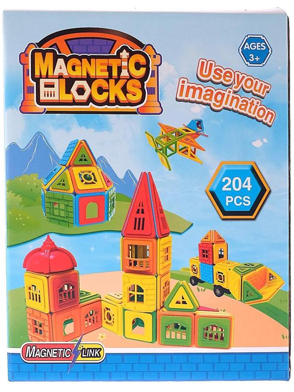 Конструктор магнитный «Замок», 204 детали