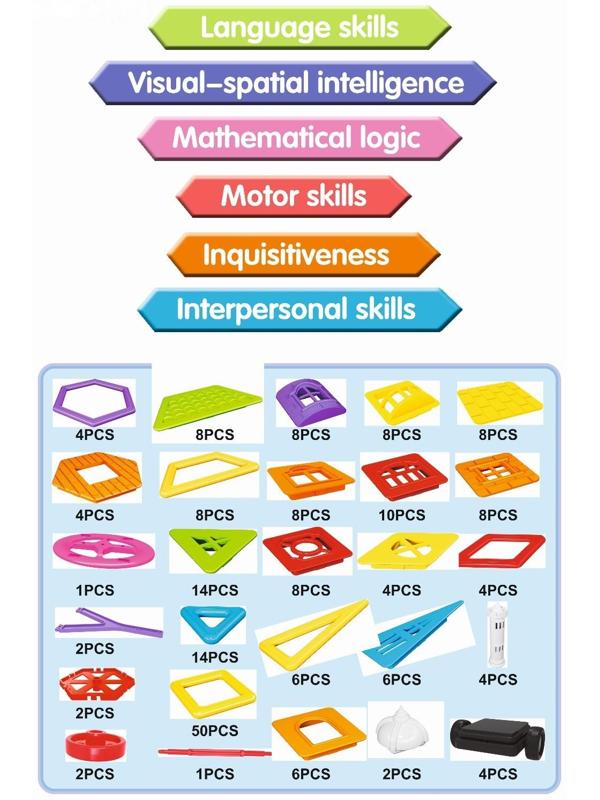 Конструктор магнитный «Замок», 204 детали