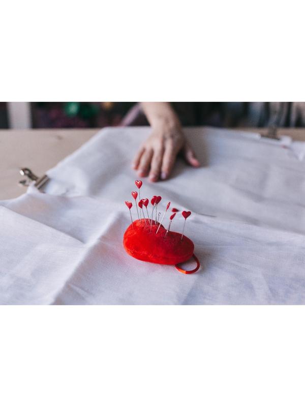 Булавки портновские «Сердце», 55 мм, 50 шт, цвет МИКС