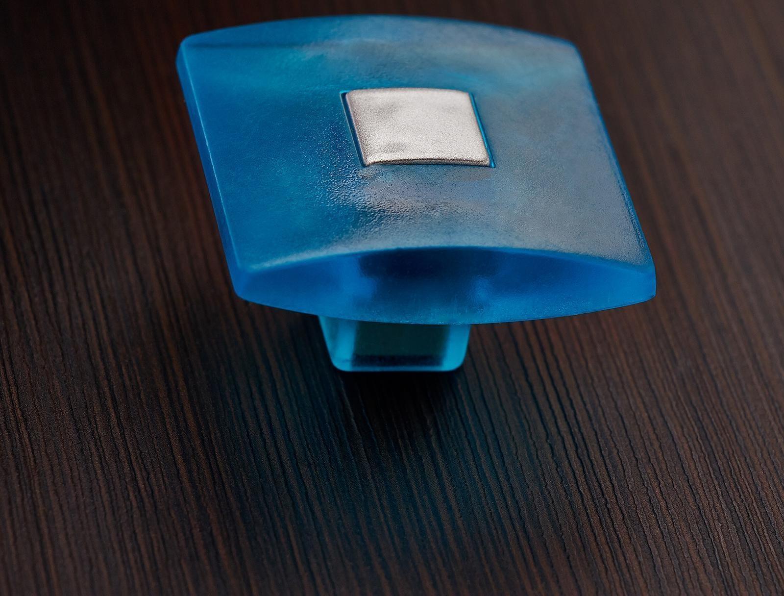 Ручка кнопка PLASTIC 003, пластиковая, синяя