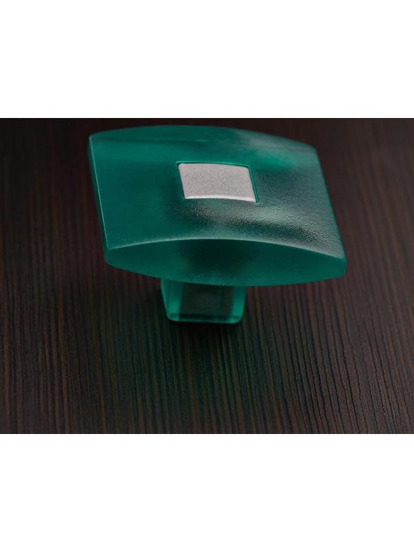 Ручка кнопка PLASTIC 003, пластиковая, зеленая